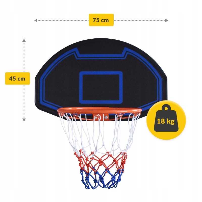Баскетбольний щит Falcon Backyard 75 x 45 см настінний BASKET01 (P-5905973400664)
