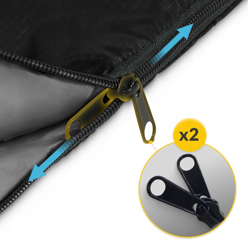 Спальний мішок (спальник) ковдра Mountain Goat 2 в 1 Standard 8 ...+20°C R Black/Grey (P-5905973400954)