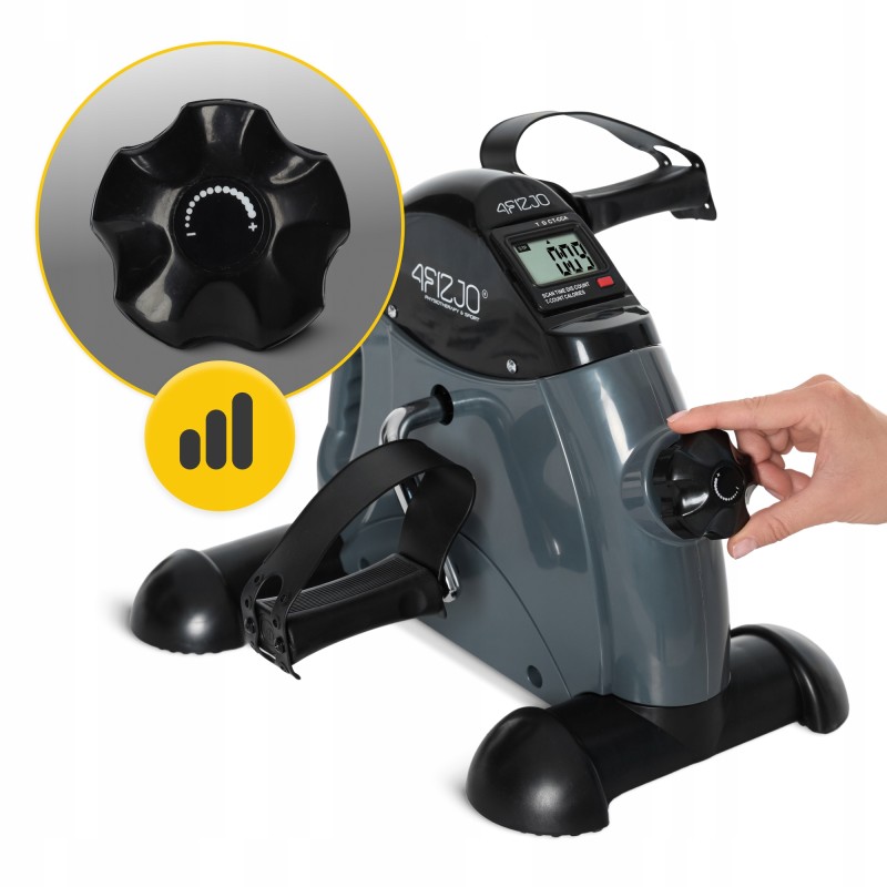 Міні велотренажер 4FIZJO Active 2 в 1 для рук та ніг Grey/Black (P-5905973401708)