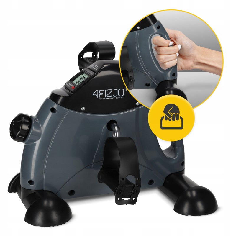 Міні велотренажер 4FIZJO Active 2 в 1 для рук та ніг Grey/Black (P-5905973401708)