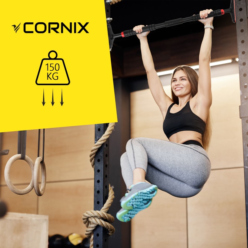 Турнік розсувний Cornix Pro 90-130 см XR-0284 Black/Red