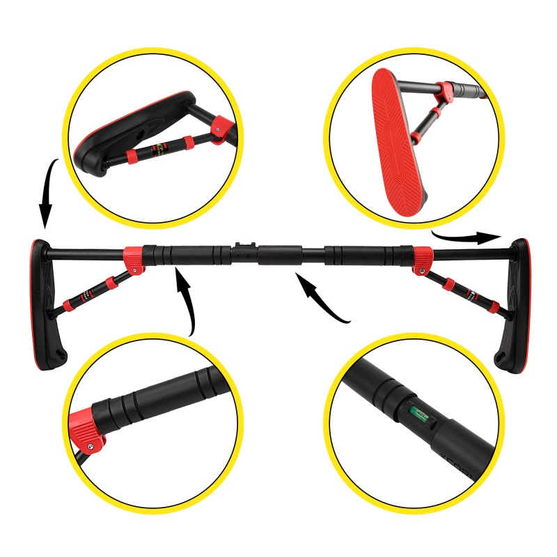 Турнік розсувний Cornix Elite 85-120 см XR-0290 Black/Red