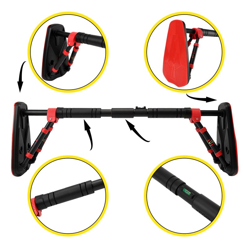 Турнік розсувний Cornix Elite+ 85-120 см XR-0294 Black/Red