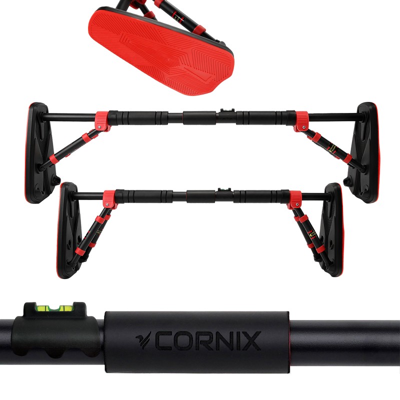 Турнік розсувний Cornix Elite+ 85-120 см XR-0294 Black/Red