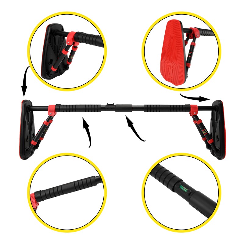 Турнік розсувний Cornix Elite+ 110-140 см XR-0295 Black/Red