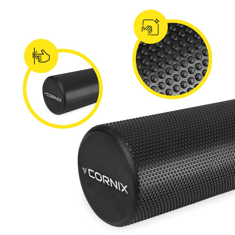 Масажний ролик Cornix EVA+ 30 x 15 см (валик, роллер) XR-0300 Black