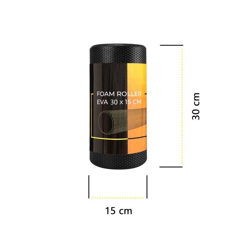 Масажний ролик Cornix EVA+ 30 x 15 см (валик, роллер) XR-0300 Black