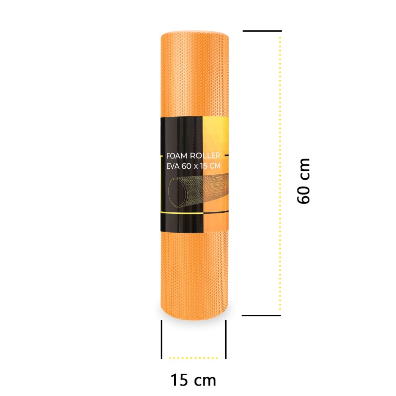 Масажний ролик Cornix EVA+ 60 x 15 см (валик, роллер) XR-0307 Orange