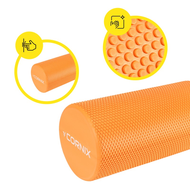 Масажний ролик Cornix EVA+ 90 x 15 см (валик, роллер) XR-0312 Orange