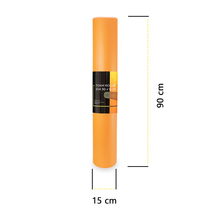 Масажний ролик Cornix EVA+ 90 x 15 см (валик, роллер) XR-0312 Orange