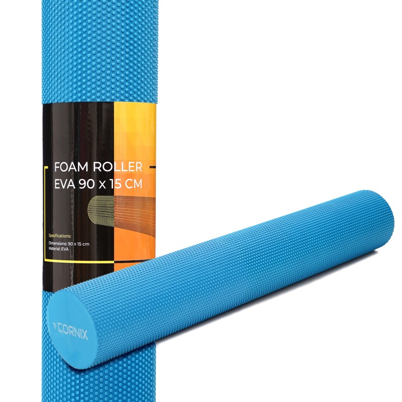 Масажний ролик Cornix EVA+ 90 x 15 см (валик, роллер) XR-0316 Blue