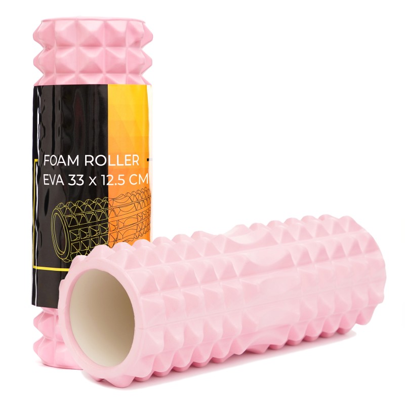 Масажний ролик Cornix EVA 33 x 12.5 см (валик, роллер) XR-0326 Light Pink