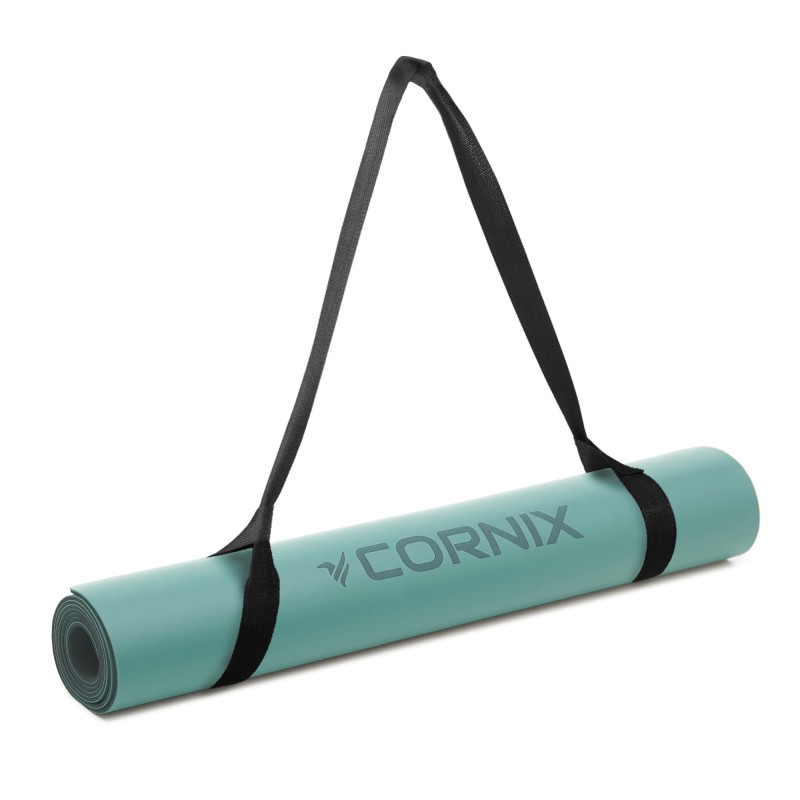 Килимок спортивний Cornix PU 183 x 68 x 0.4 см для йоги та фітнесу XR-0318 Turquoise