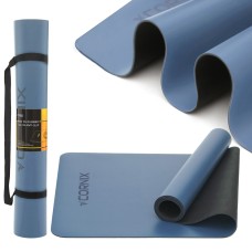 Килимок спортивний Cornix PU 183 x 68 x 0.4 см для йоги та фітнесу XR-0319 Blue