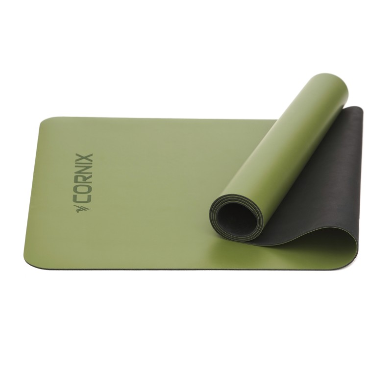Килимок спортивний Cornix PU 183 x 68 x 0.4 см для йоги та фітнесу XR-0321 Green