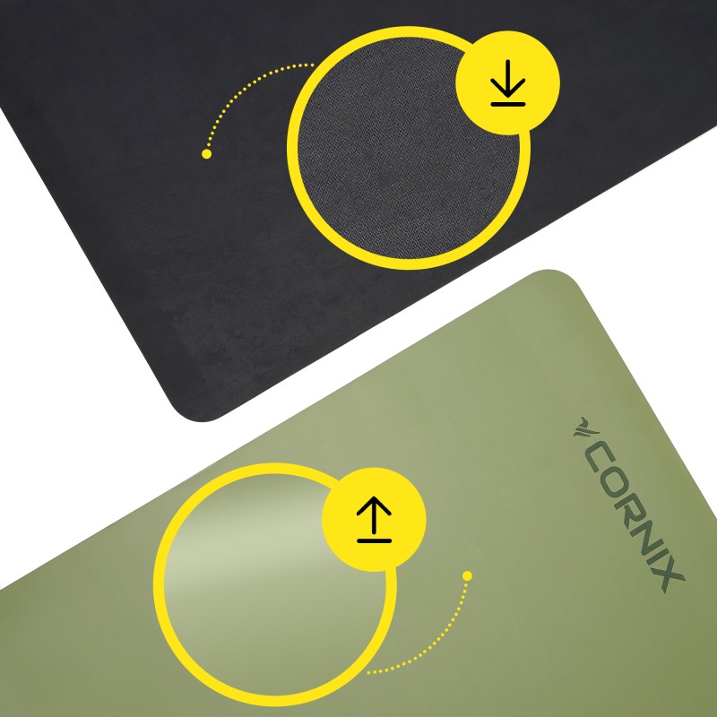 Килимок спортивний Cornix PU 183 x 68 x 0.4 см для йоги та фітнесу XR-0321 Green