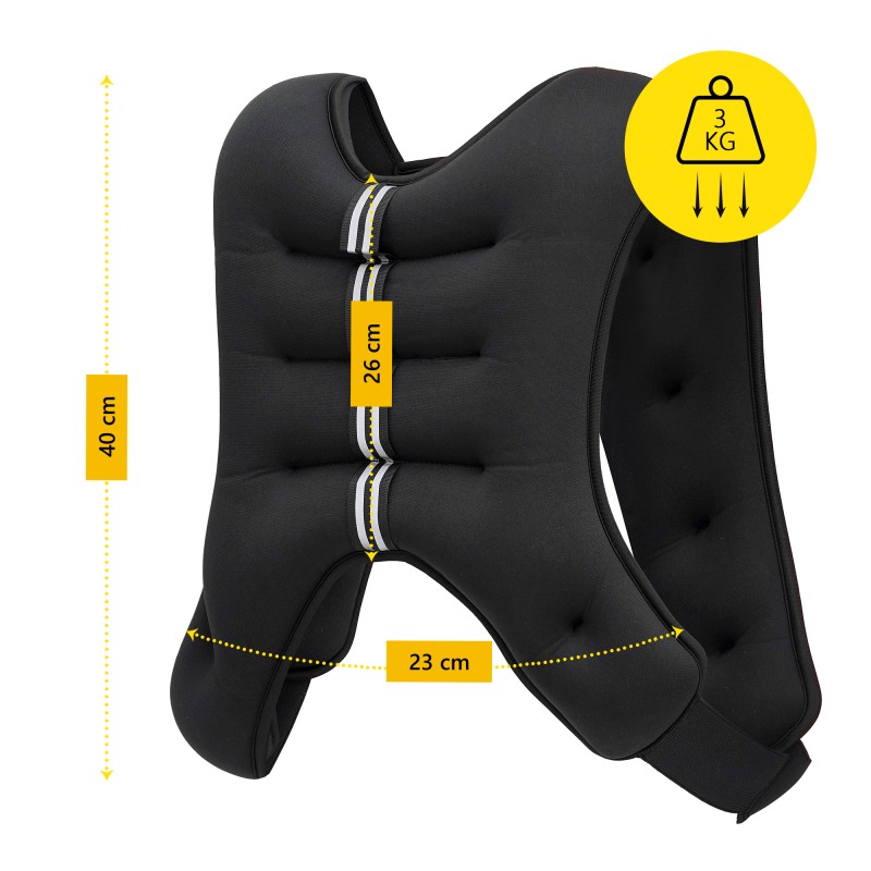 Жилет-обважнювач для тренувань Cornix Weight Vest 3 кг XR-0342 Black