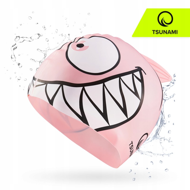 Шапочка для плавання TSUNAMI Shark дитяча Pink (P-5905973401821)