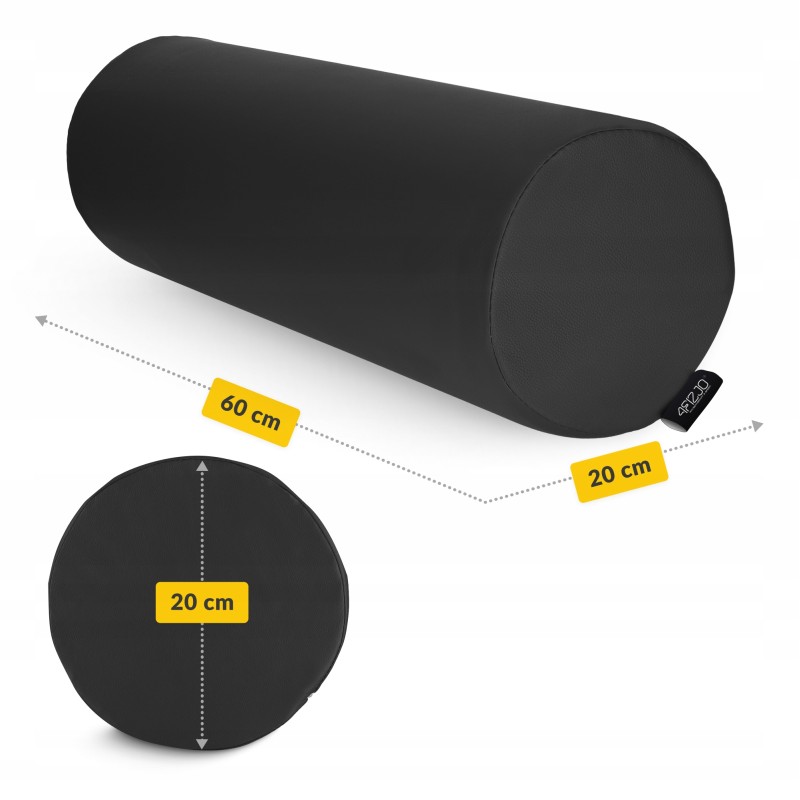 Валик для реабілітації та масажу 4FIZJO 60 x 20 см Black (P-5905973402972)