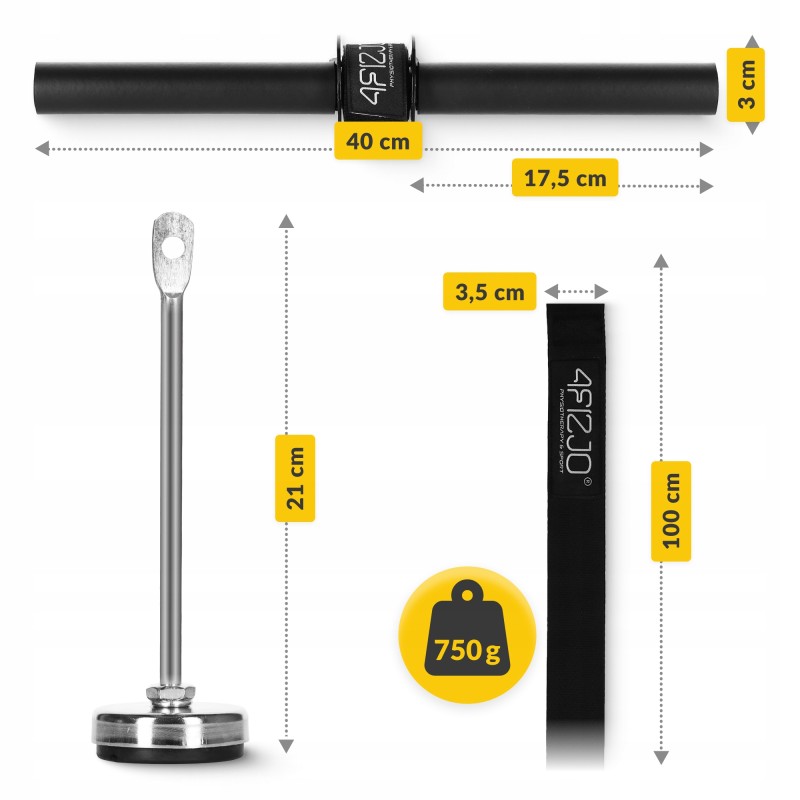 Тренажер для зап'ясть та передпліч 4FIZJO Wrist Roller Black (P-5905973400350)