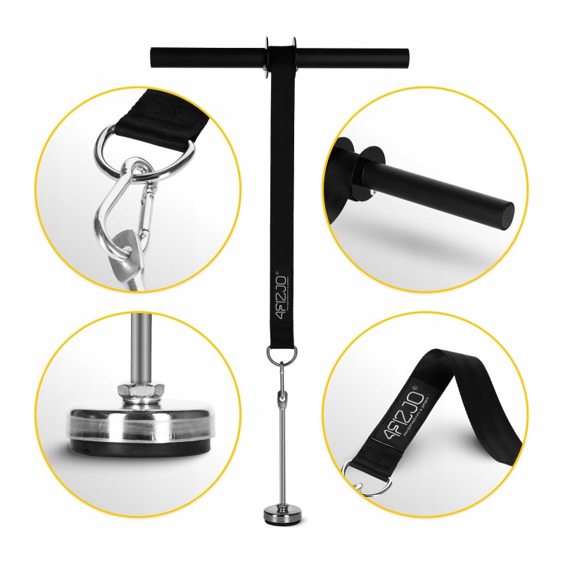 Тренажер для зап'ясть та передпліч 4FIZJO Wrist Roller Black (P-5905973400350)