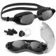 Окуляри для плавання TSUNAMI Anti-Fog 3 в 1 чохол, бервуха та затиск для носа Black (P-5905973401760)
