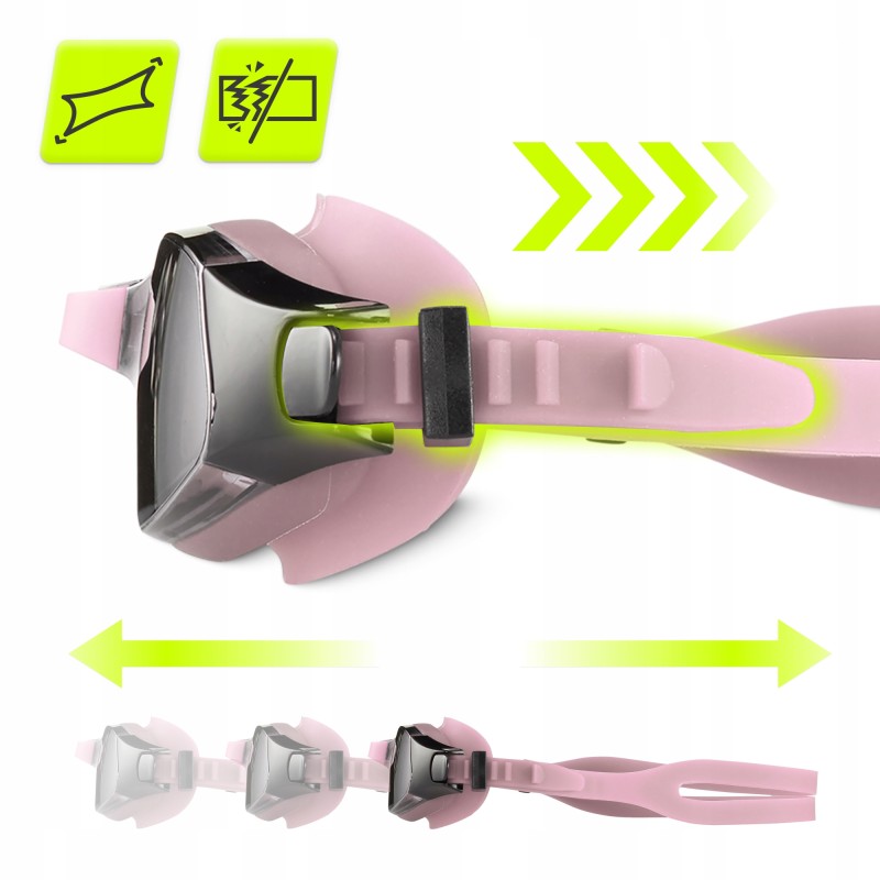 Окуляри для плавання TSUNAMI Anti-Fog 3 в 1 чохол, бервуха та затиск для носа Pink (P-5905973401777)