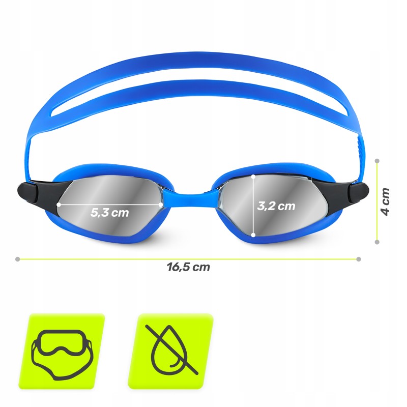 Окуляри для плавання TSUNAMI Anti-Fog 3 в 1 чохол, бервуха та затиск для носа Blue (P-5905973401784)