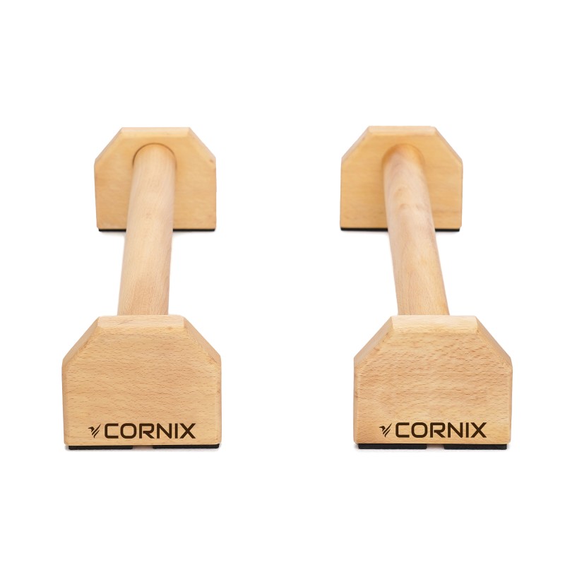 Упори для віджимань (паралетси) Cornix 50 см дерев'яні, подовжені XR-0382