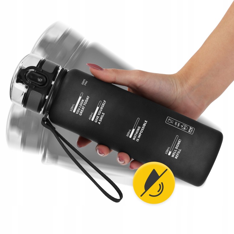 Пляшка для води спортивна 4FIZJO 650 мл Black (P-5905973403733)