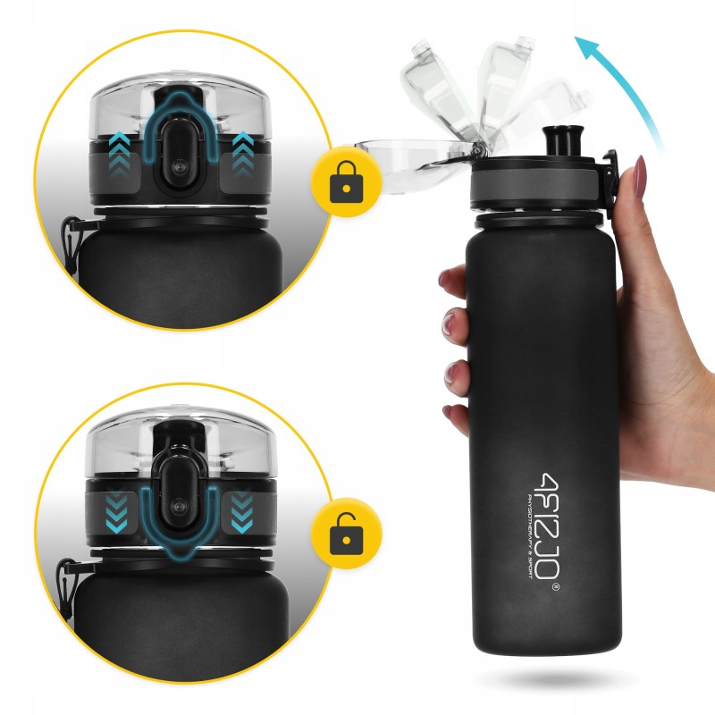 Пляшка для води спортивна 4FIZJO 650 мл Black (P-5905973403733)