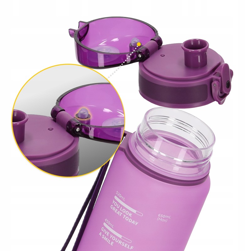 Пляшка для води спортивна 4FIZJO 650 мл Pink (P-5905973403757)