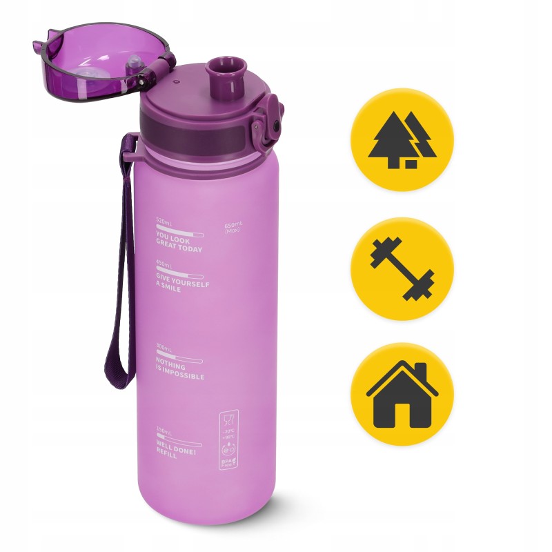 Пляшка для води спортивна 4FIZJO 650 мл Pink (P-5905973403757)