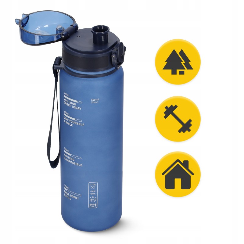 Пляшка для води спортивна 4FIZJO 650 мл Blue (P-5905973403740)
