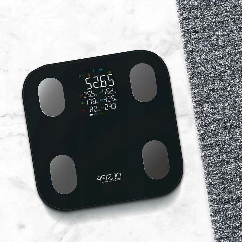 Ваги підлогові аналітичні 4FIZJO Pro до 180 кг Black (P-5905973404051)