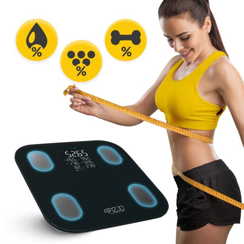 Ваги підлогові аналітичні 4FIZJO Pro до 180 кг Black (P-5905973404051)