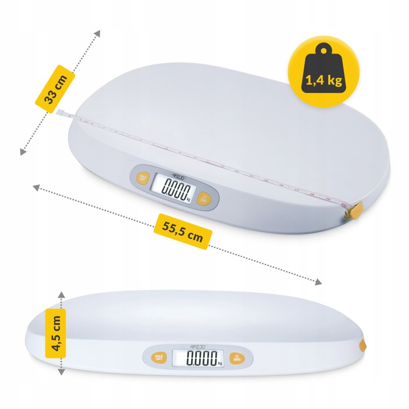 Ваги для немовлят 4FIZJO Smart Baby Scale до 25 кг White (P-5905973404075)