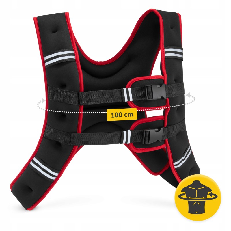Жилет-обважнювач для тренувань 4FIZJO 5 кг Black/Red (P-5905973402156)