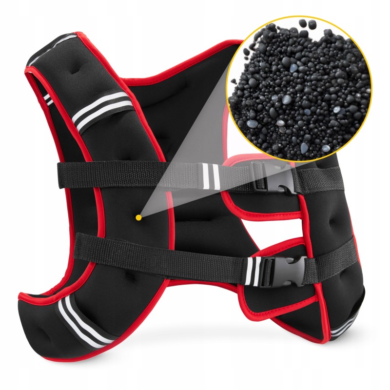 Жилет-обважнювач для тренувань 4FIZJO 5 кг Black/Red (P-5905973402156)