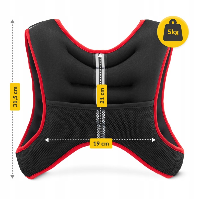 Жилет-обважнювач для тренувань 4FIZJO 5 кг Black/Red (P-5905973402156)