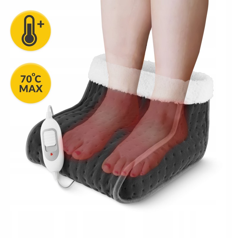 Грілка для ніг електрична 4FIZJO з таймером та регулюванням Grey/White (P-5905973403627)