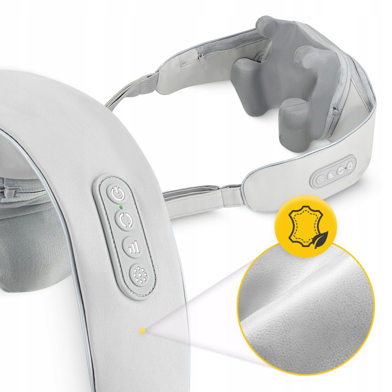Накидка-масажер 4FIZJO Shiatsu Evo+ для шиї та спини, акумуляторний Grey (P-5905973404150)
