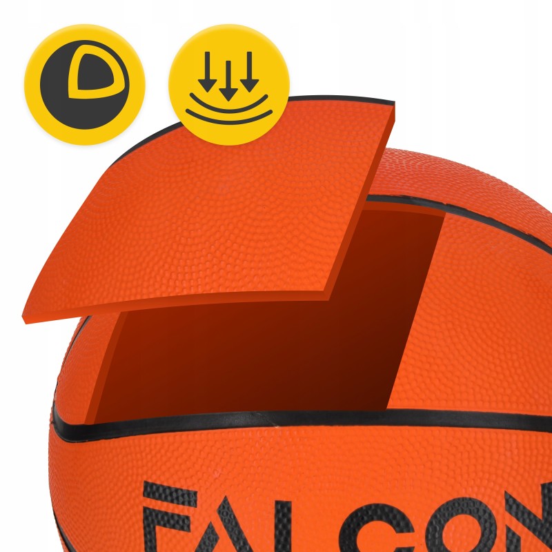 М'яч баскетбольний Falcon Classic Orange Size 7 (P-5905973404242)
