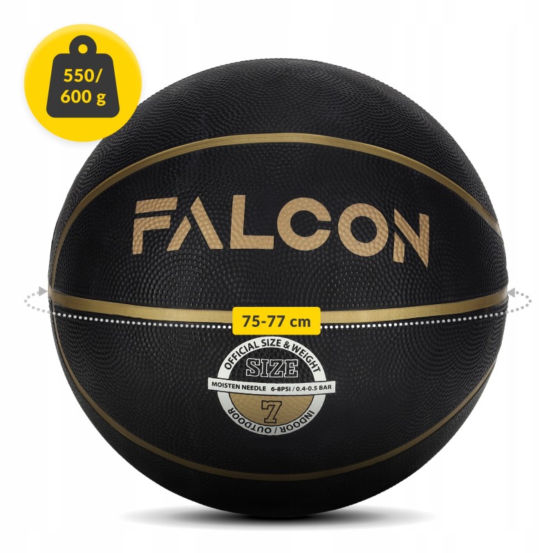 М'яч баскетбольний Falcon Streetball Black Size 7 (P-5905973404266)