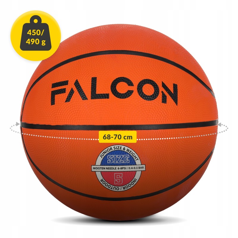 М'яч баскетбольний Falcon Classic Orange Size 5 (P-5905973404259)