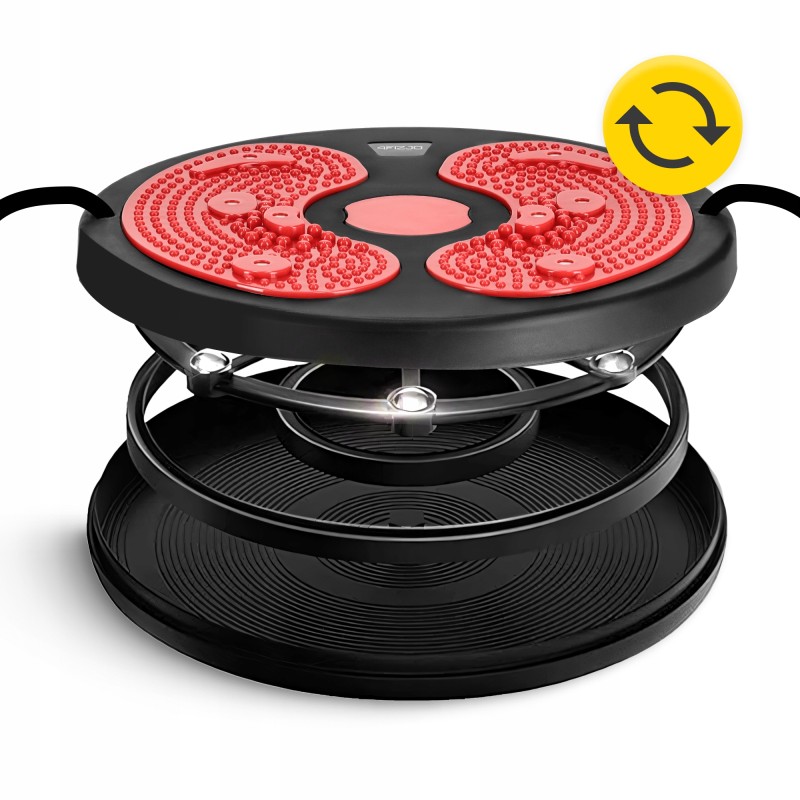 Диск здоров'я для талії 4FIZJO Mini Twister з еспандерами Black/Red (P-5905973402132)