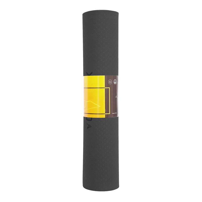 Килимок спортивний Cornix TPE 183 x 61 x 0.6 см для йоги та фітнесу XR-0349 Black/Grey