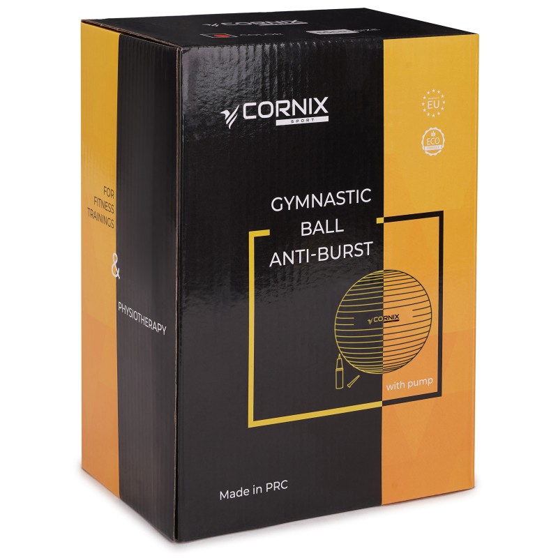 М'яч для фітнесу (фітбол) Cornix 55 см Anti-Burst XR-0360 Mint