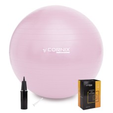 М'яч для фітнесу (фітбол) Cornix 85 см Anti-Burst XR-0370 Light Pink