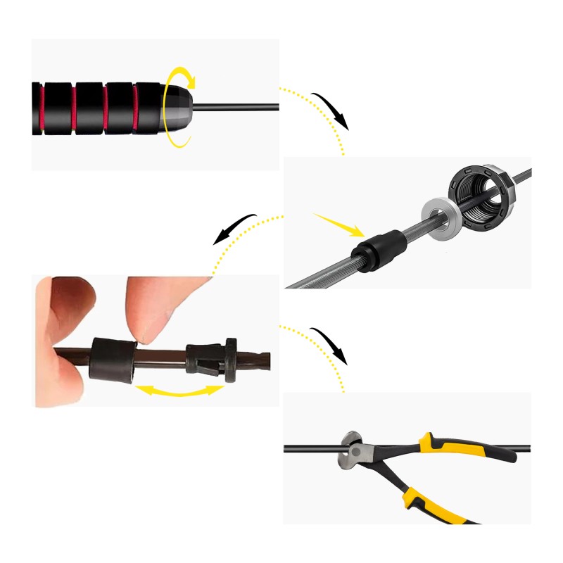 Скакалка швидкісна для кросфіту Cornix Speed Rope Classic з обтяженням XR-0354 Black/Red